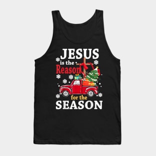 Christian Jesus The Reason Xmas Holiday Season Christmas Tank Top